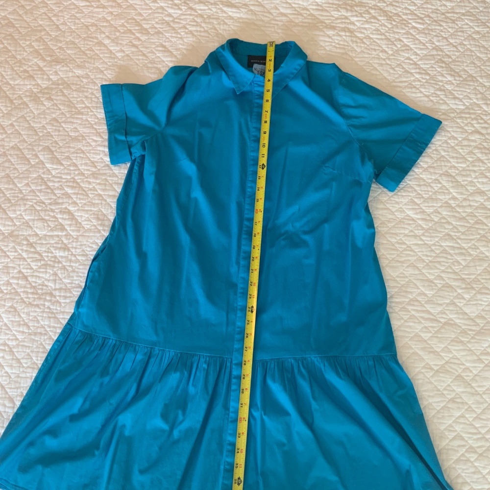 Donna Morgan Shirt Dress – Size 16 – Turquoise - Picture 2 of 6